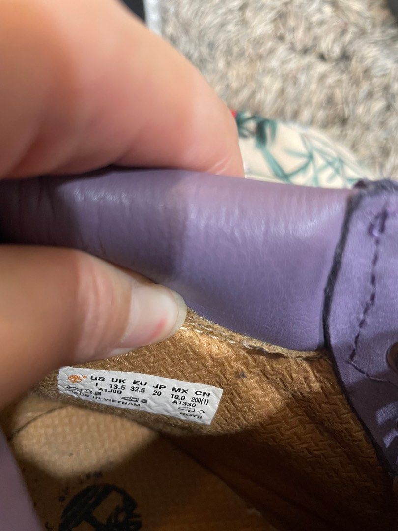 Purple timberlands sale kids