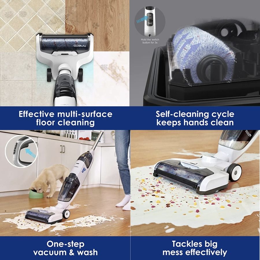 Tineco iFloor Cordless Vacuum ( Dual Mop + Vacuum Function) Good