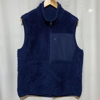 Topvalu Japan furry/microfleece vest reversible tagged L
