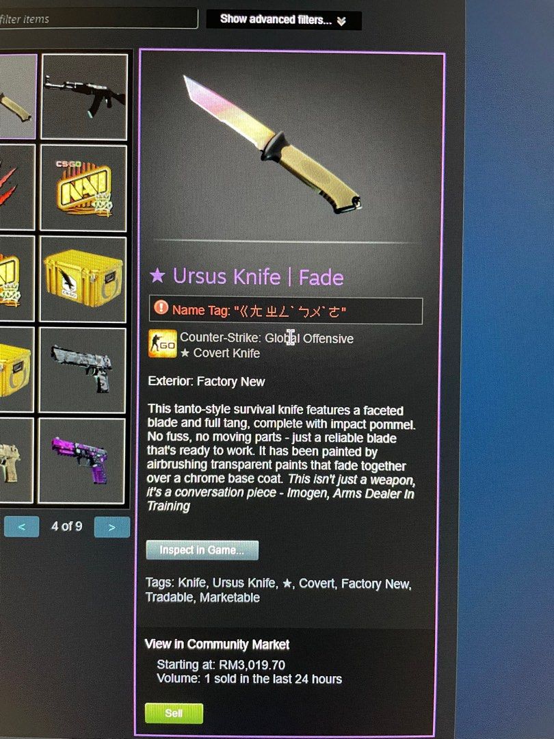 Ursus fade csgo knife [97 fade] PRICE DROP !!! (Market 3k), Video