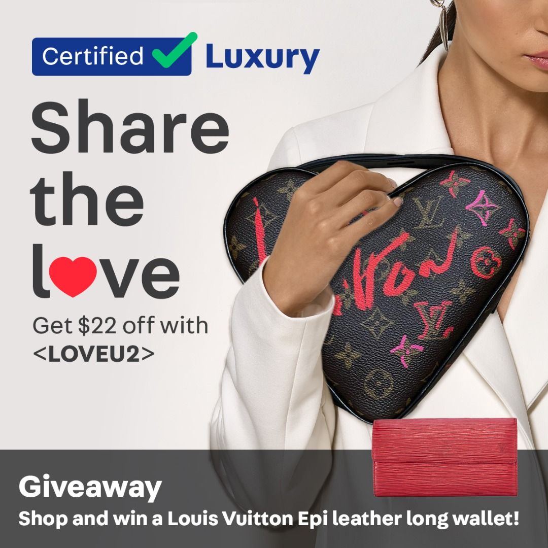 GIVEAWAY] Valentine's Day Promo: Get $22 off & win free Louis Vuitton Long  Wallet!, Announcements on Carousell