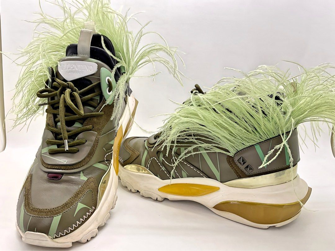 Valentino feather sneakers on sale