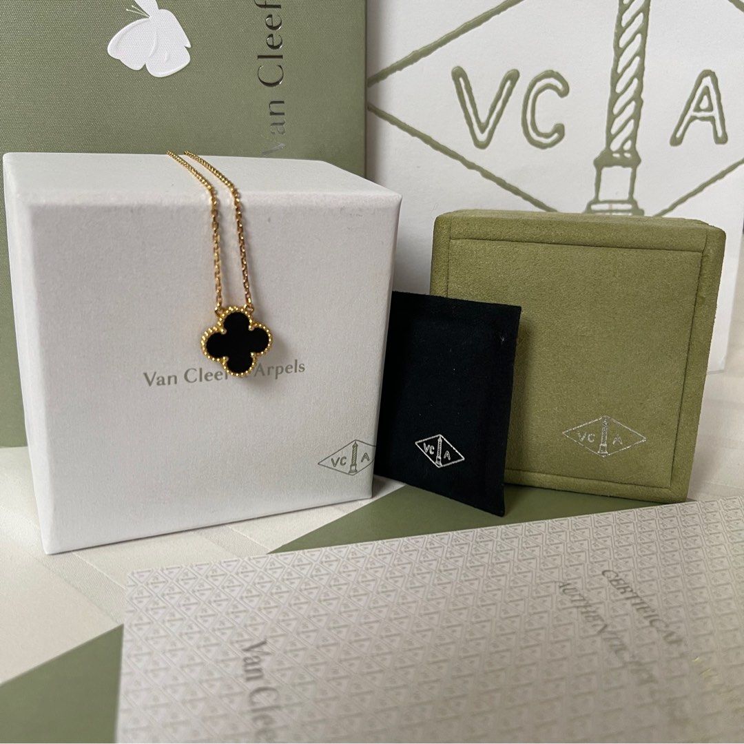 Van cleef and arpels black necklace cheap
