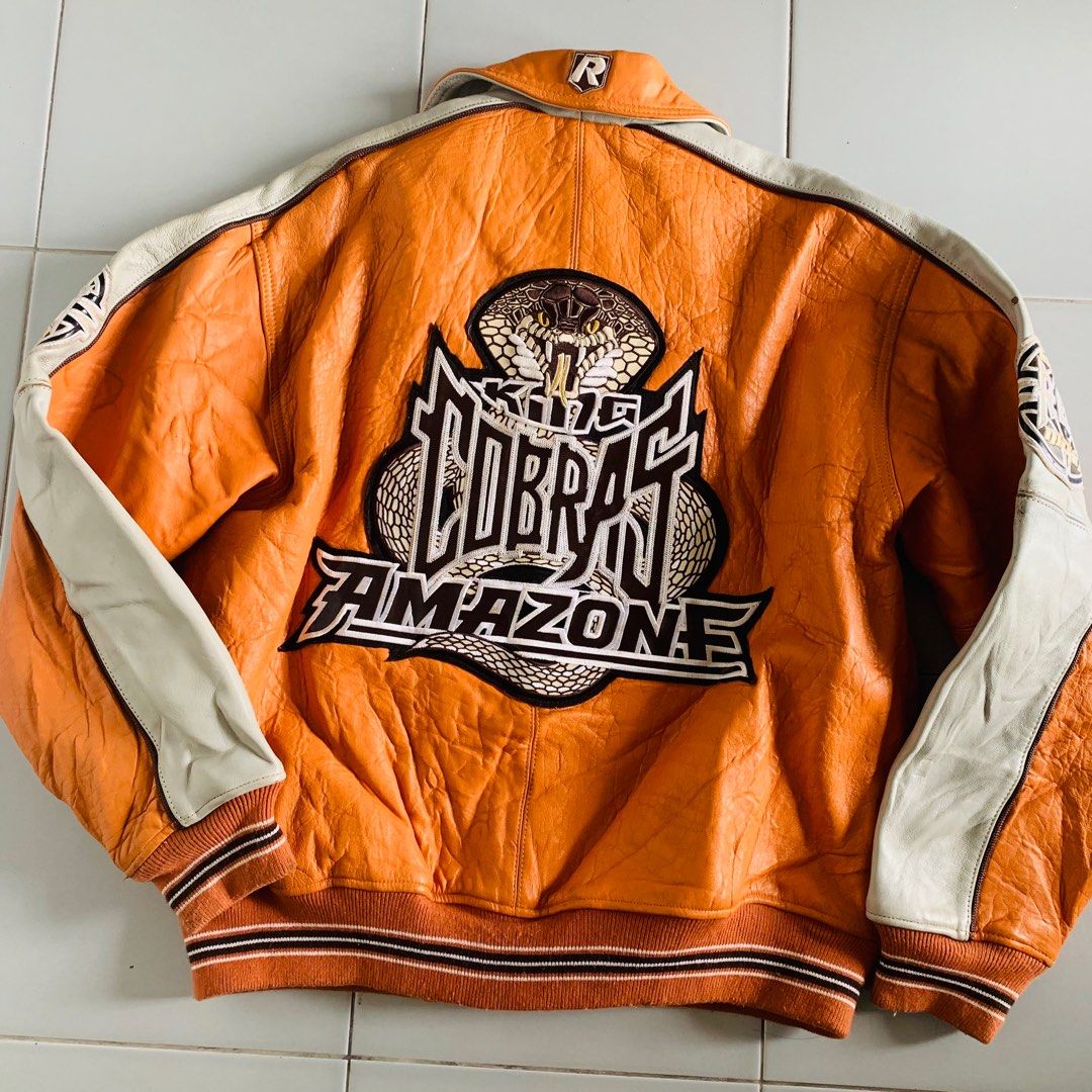 Vintage Cobra Leather Jacket Men s Fashion Coats Jackets and