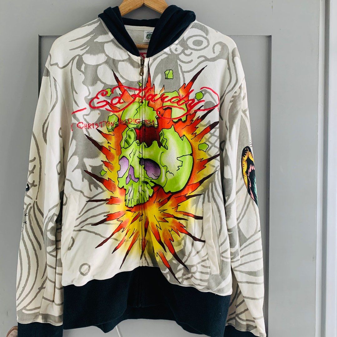 Vintage Ed Hardy Zip Up Hoodie