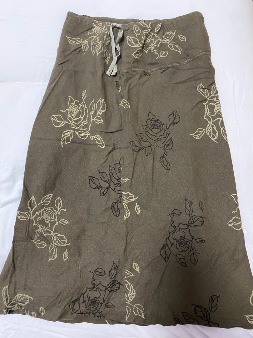 vintage coquette tiered fairycore cargo maxi skirt, Women's Fashion, Bottoms, Skirts on Carousell