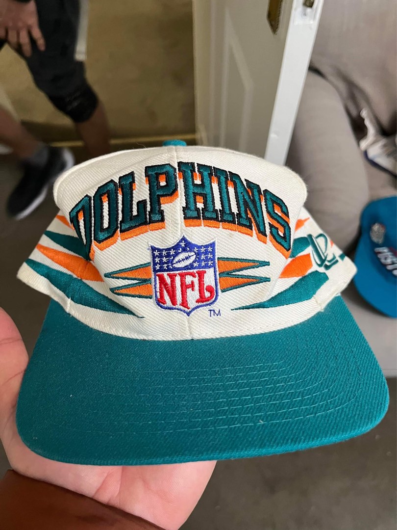 Vintage 1990s NFL Miami Dolphins Logo Athletics Diamond Cut Snapback H