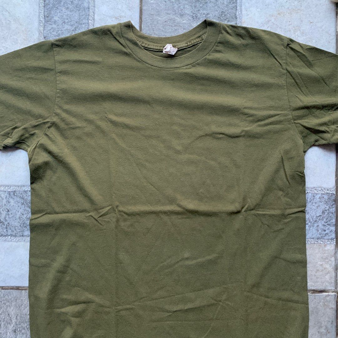 Vintage Military Green Blank Tee Shirt Men #39 s Fashion Tops Sets