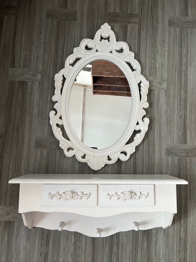 Amazon.com: MIRUO Full Length Mirror Decor Wall Mounted Mirror Floor Mirror  Dressing Mirror Make Up Mirror Bathroom/Bedroom/Living Room/Dining  Room/Entry, White, 44
