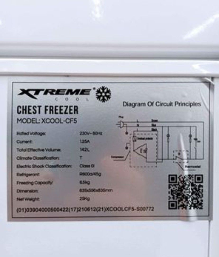 Xtreme Chest Freezer, TV & Home Appliances, Other Home Appliances on