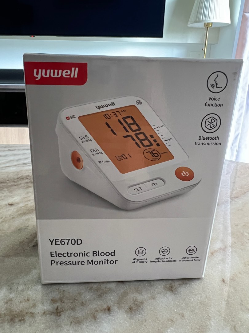 Yuwell YE670D Electronic Blood Pressure Monitor, Health & Nutrition