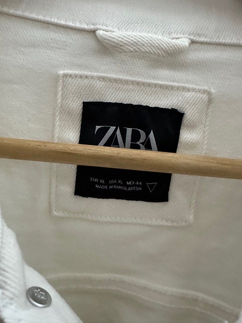ZARA CREAM DENIM JACKET, Men's Fashion, Coats, Jackets and Outerwear on