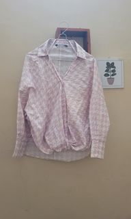 Zara houndstooth soft purple
