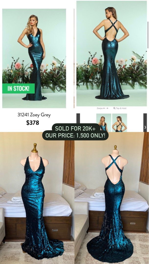 Zoey Grey Dress 31411