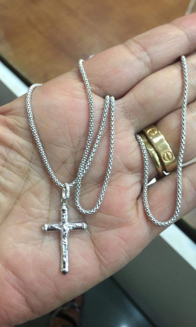White gold popcorn clearance chain