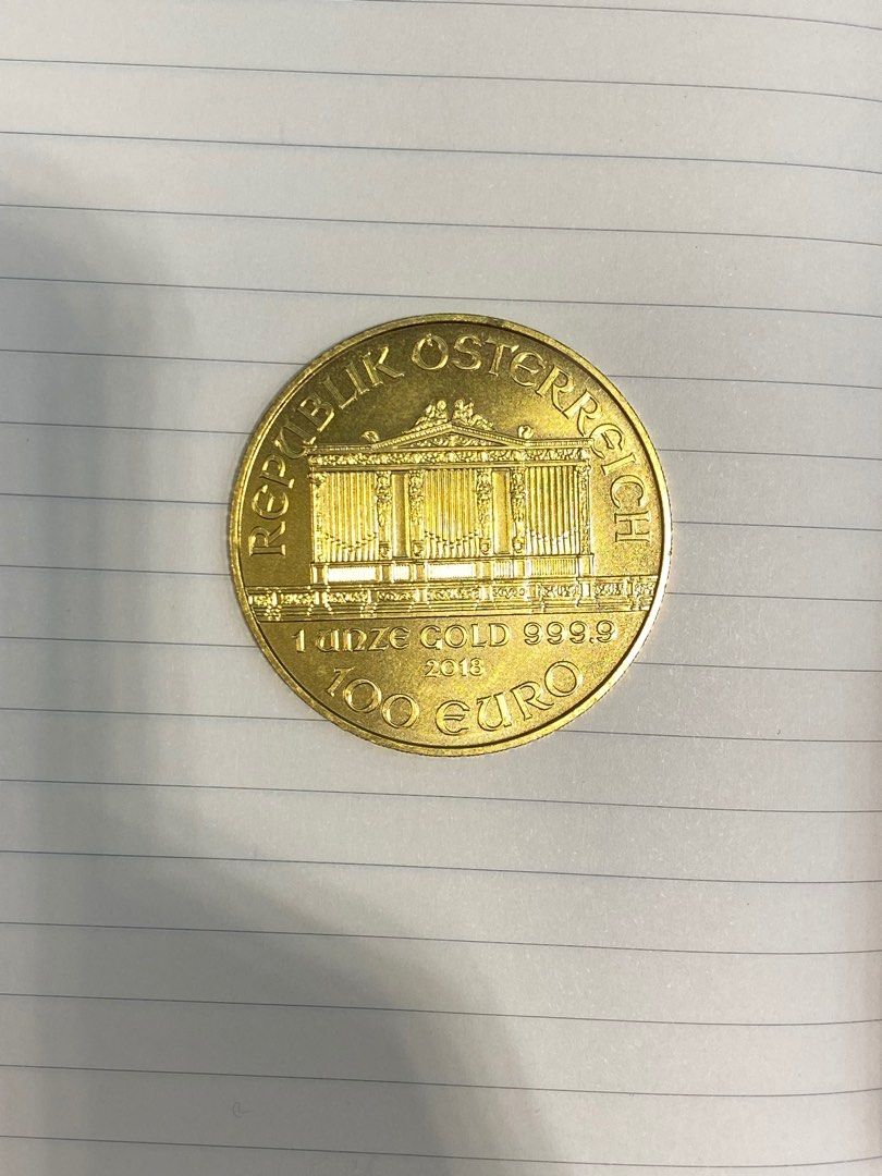 2018 奧地利維也納愛樂團9999 金幣一盎司1 ounce oz, 興趣及遊戲, 收藏品及紀念品, 錢幣- Carousell