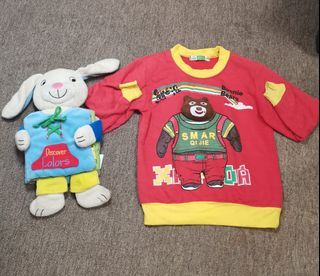 3D bear Sweater Red Top Toddler 3 to 5 years old