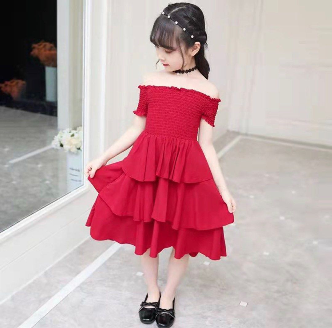 Off the 2024 shoulder kids dress