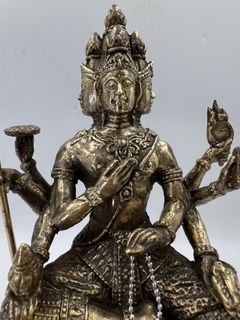 泰國曼谷愛侶灣出的四面神老件 早期佛寺僧眾一起製作加持 請供此尊四面佛已備有泰國各大佛寺香灰為其裝藏靈感不可思議法像莊嚴