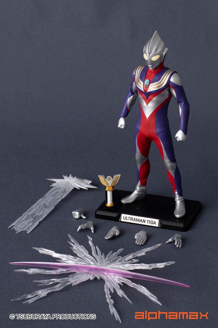 🛒全新現貨🎁 ALPHAMAX 超人迪加絕動究體ULTRAMAN TIGA 可動人偶公仔