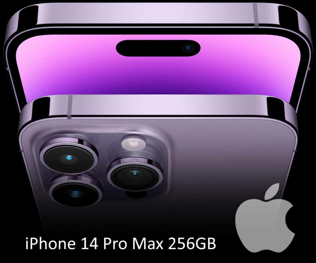全新未開封iPhone 14 Pro Max 256GB 暗紫色Deep Purple, 手提電話 