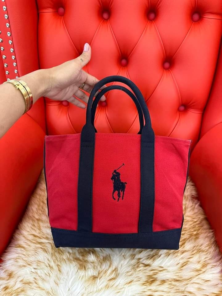 Ralph lauren red tote bag clearance