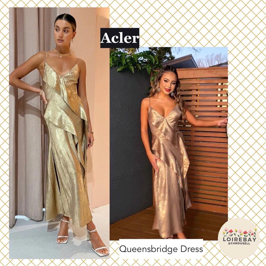 green emerald velvet dress Queensbridge dress in gold