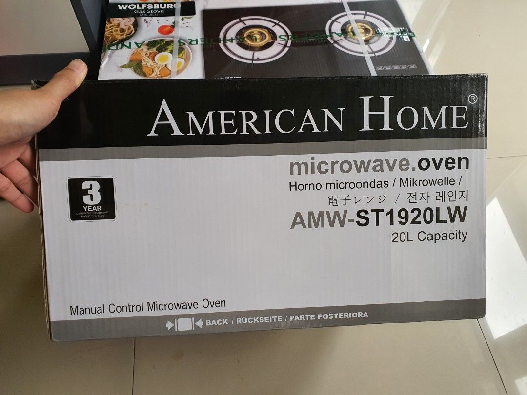 American Home Manual Microwave Oven White 20L, TV & Home Appliances