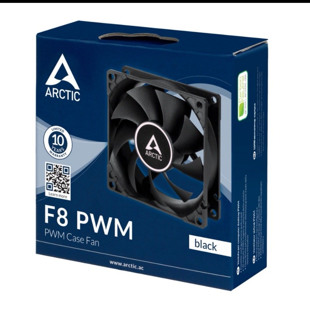 Arctic F8 PWM 4pin Case Fan 80mm Small Form Factor SFF, Computers