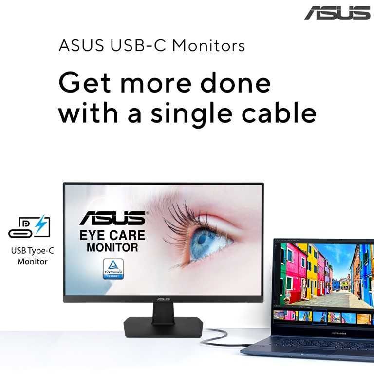 ASUS VA24ECE 24" & VA27ECE 27" Eye Care Monitor (1920x1080,USB-C,IPS ...