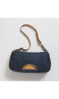 Authentic Christian Dior -Dior Malice Limited Edition Denim Shoulder Bag