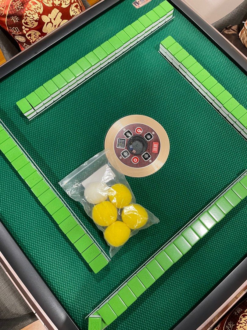 Automatic Mahjong Table with USB & Cup Holder, Furniture & Home Living