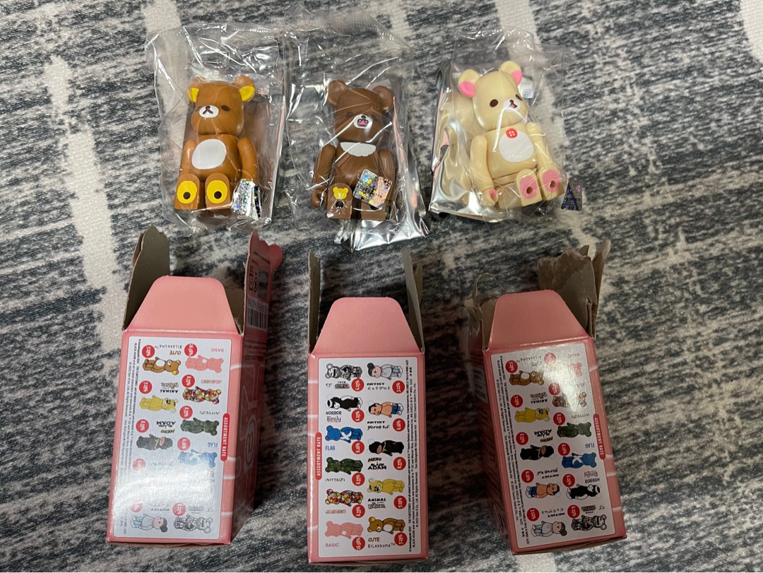 Bearbrick Series 45 Cute Rilakkuma Secret set of 3 MISB, Hobbies & Toys