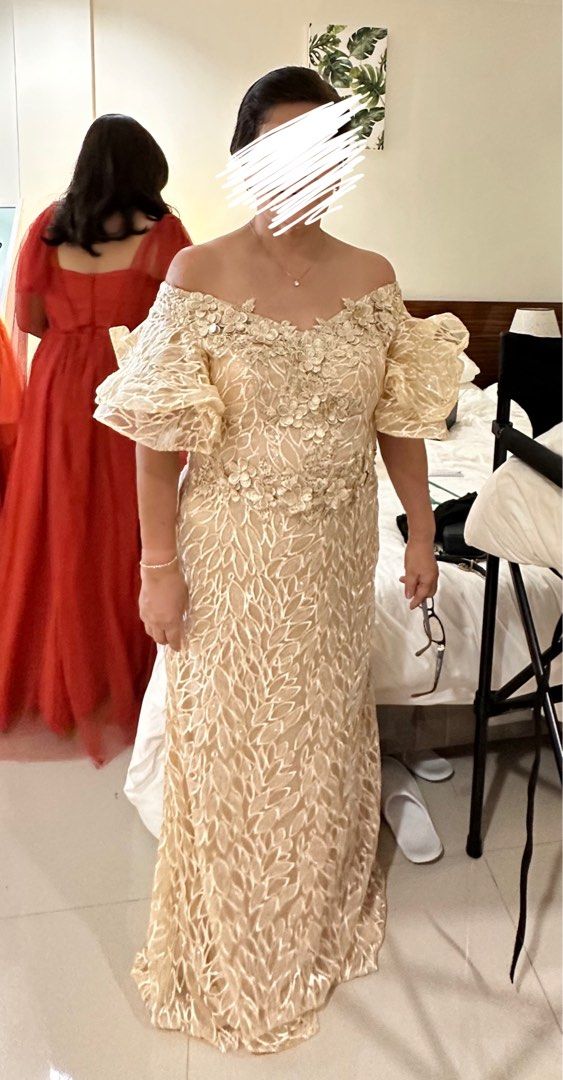 Champagne gown for online ninang