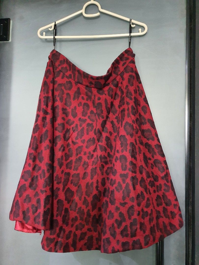 Red leopard maxi dress karen store millen