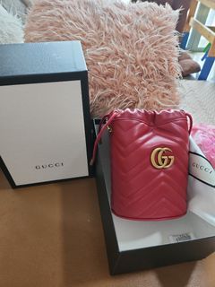 Gucci marmont red velvet mini size, Luxury, Bags & Wallets on Carousell