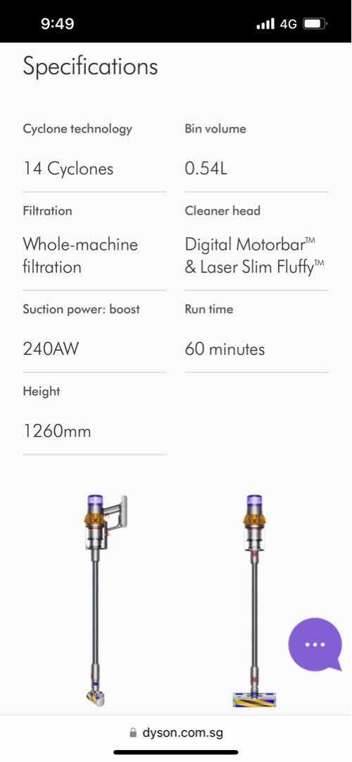 Dyson V15 detect absolute with freestanding charging dock, TV & Home