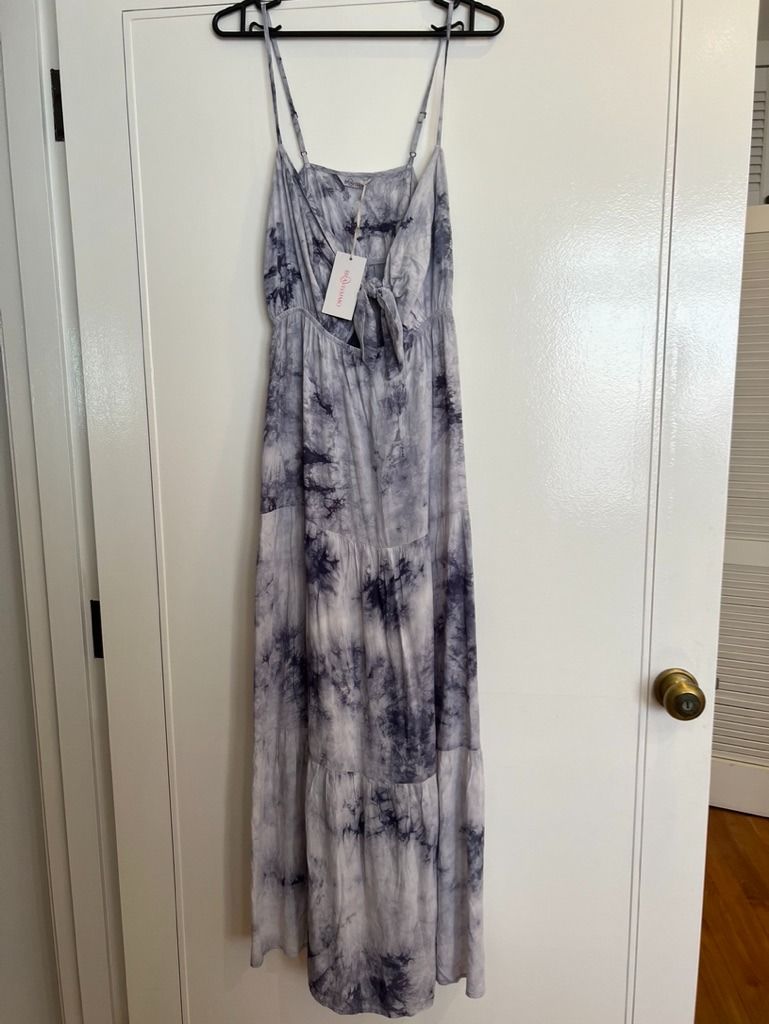 Tie Front Maxi Dress by Bravissimo, Tie Dye