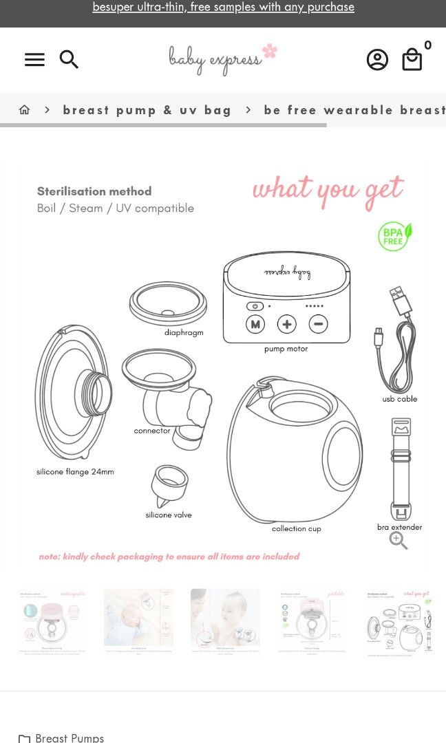 Breast Pumps be free wearable breast pump, Babies & Kids, Nursing