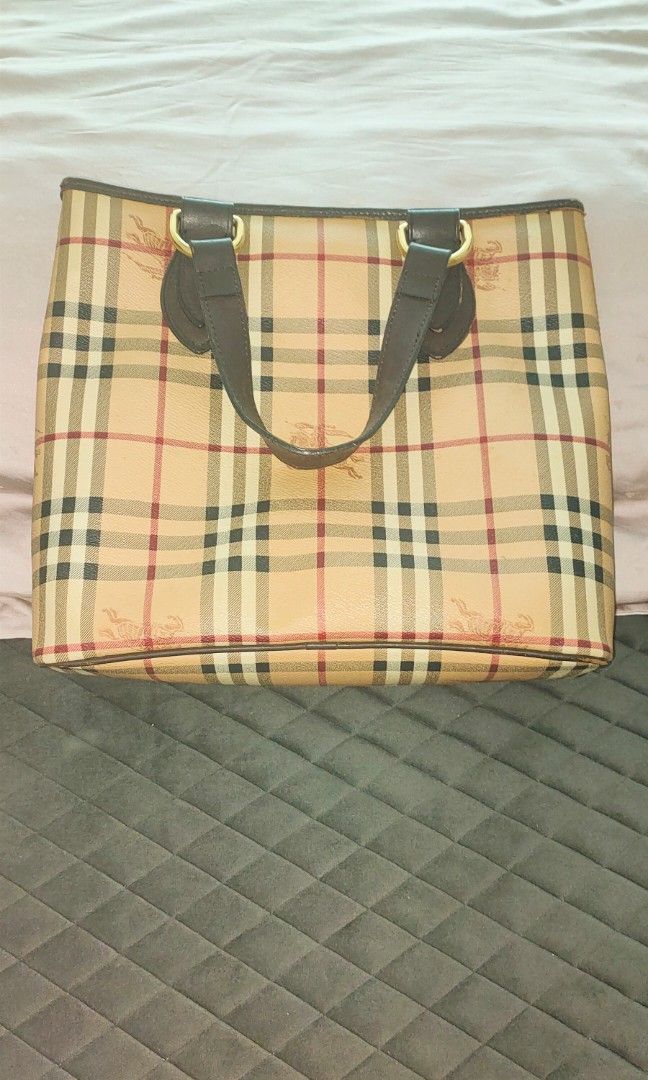 796 vintage Burberry plaid hand bag Burberry Check Hand Bag