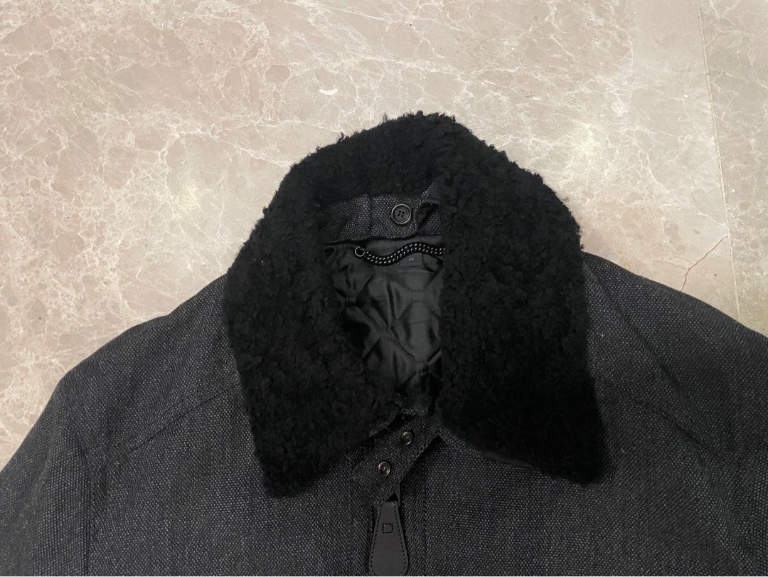 BURBERRY PRORSUM Fall 2012 Shearling Zip Jacket 100 AUTHENTIC
