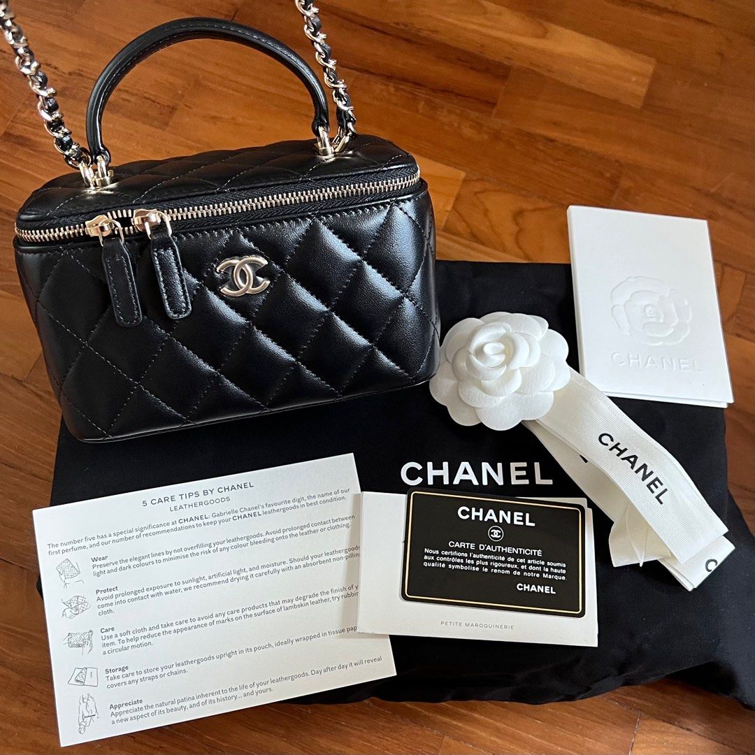 Chanel Vanity Mini Caramel, Luxury, Bags & Wallets on Carousell