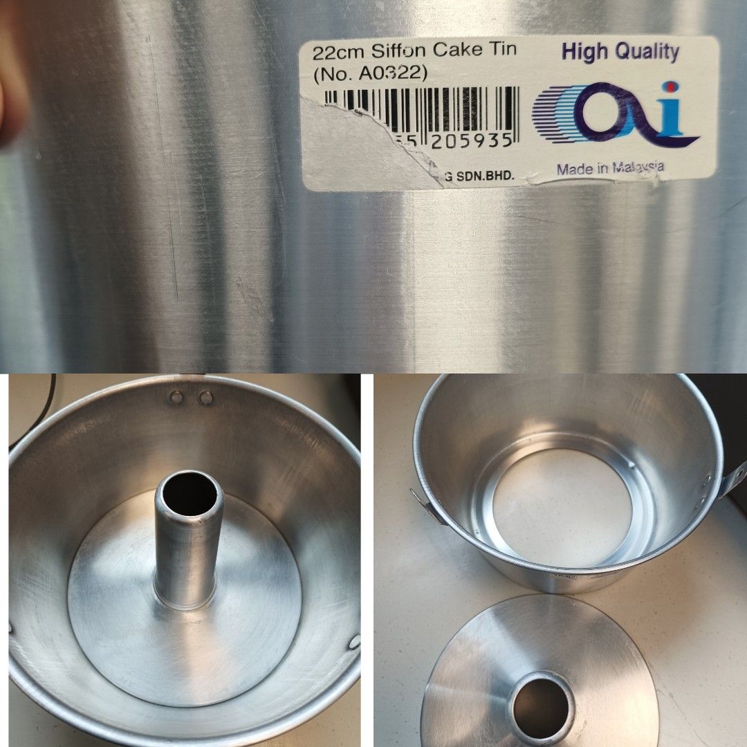 chiffon cake moulds baking tin, Furniture & Home Living, Kitchenware