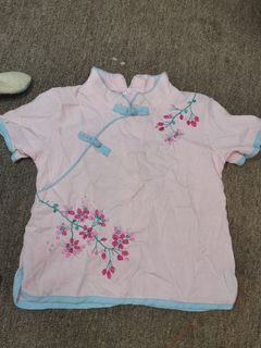 Chinese Pink Floral Top
