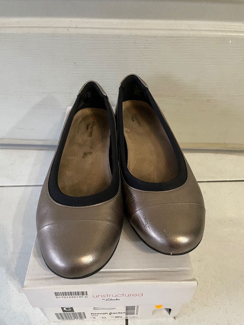 Clarks Ballerina Gold Women s Fashion Footwear Flats on Carousell