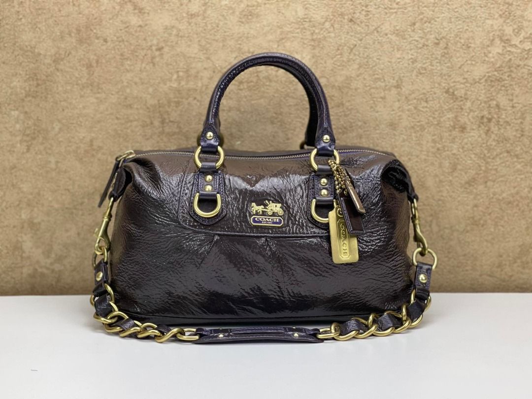 COACH 12957 MADISON SABRINA PATENT SATCHEL Luxury Bags Wallets