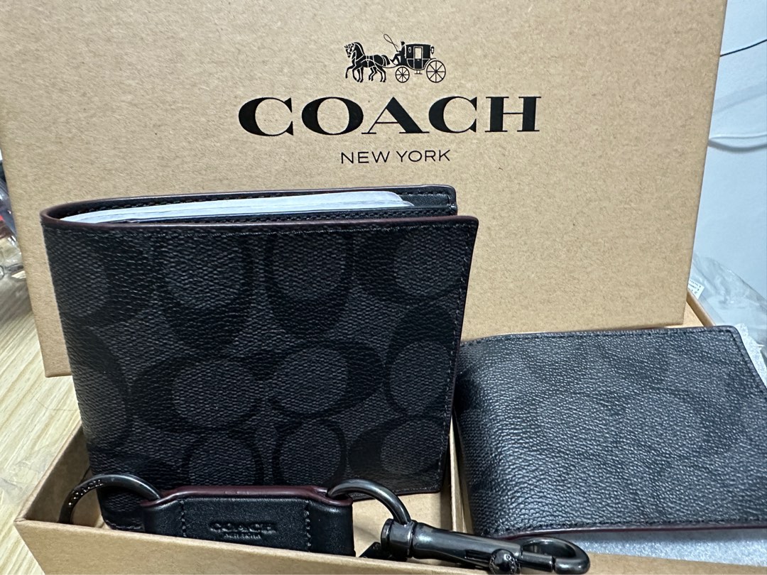Red and black new arrivals coach wallet