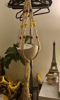Crochet plant hanger