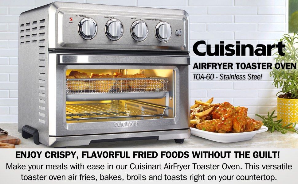 Cuisinart TOA-60 Stainless Steel Air Fryer & Toaster Oven 1800W