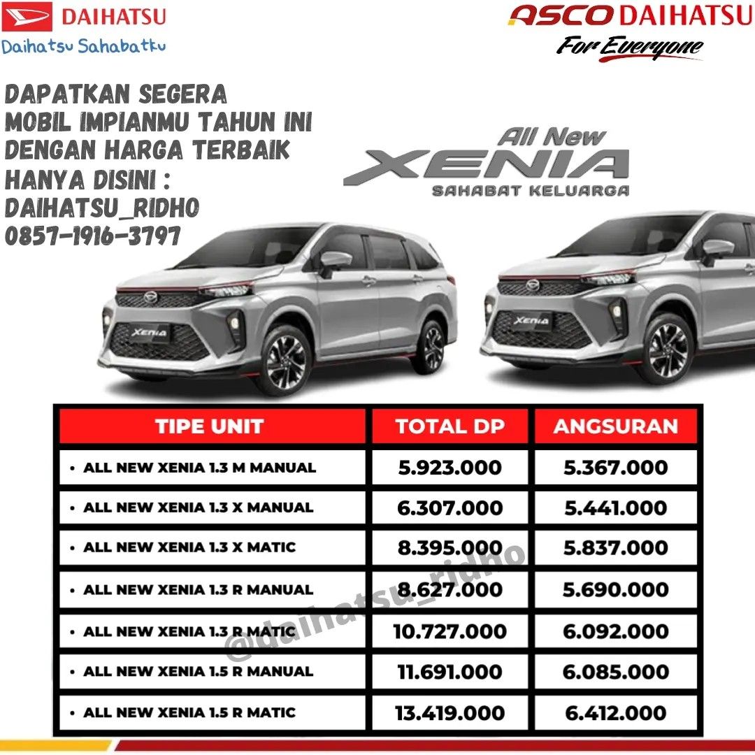 DAIHATSU XENIA TDP MULAI 5 JUTAAN SPESIAL PROMO KREDIT SYARIAH, Cars